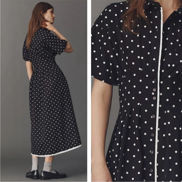 The Tobie Shirt Dress by Exquise Anthropologie Size Large NEW - Picture 2 of 11